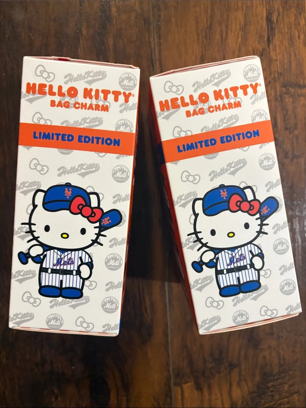 Hello Kitty NY METS Limited Edition Bag Charm -STADIUM GIVEAWAY- SET OF 2 (
